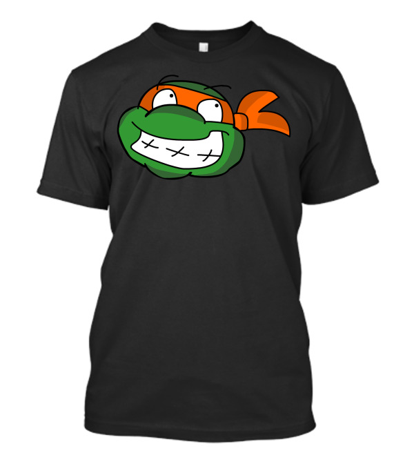 Cowabunga Dude Ninja Turtle Mask Grin T-Shirt