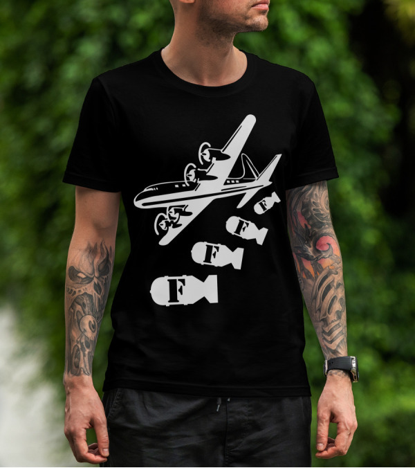 Dropping F Bombs Airplane T-Shirt