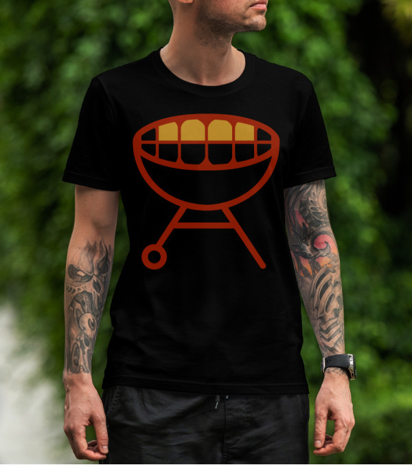 Grill Mouth Visual Barbecue Teeth Fusion T-Shirt