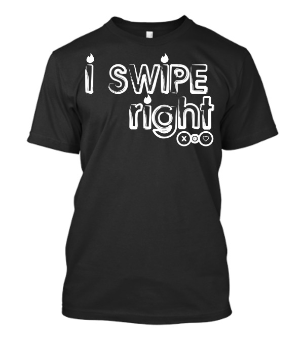 I Swipe Right Fire Emoji Match Icons T-Shirt