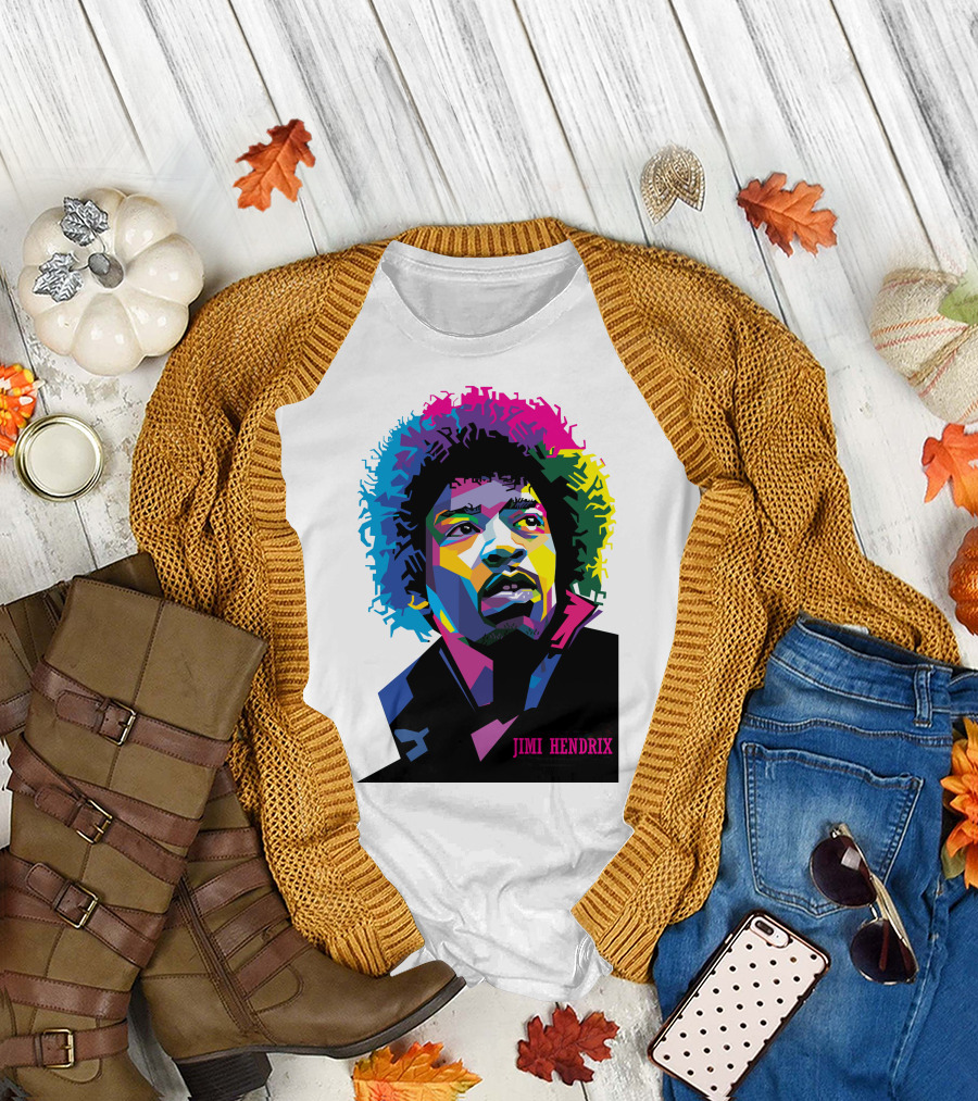 Jimi Hendrix Colorful Pop T-Shirt