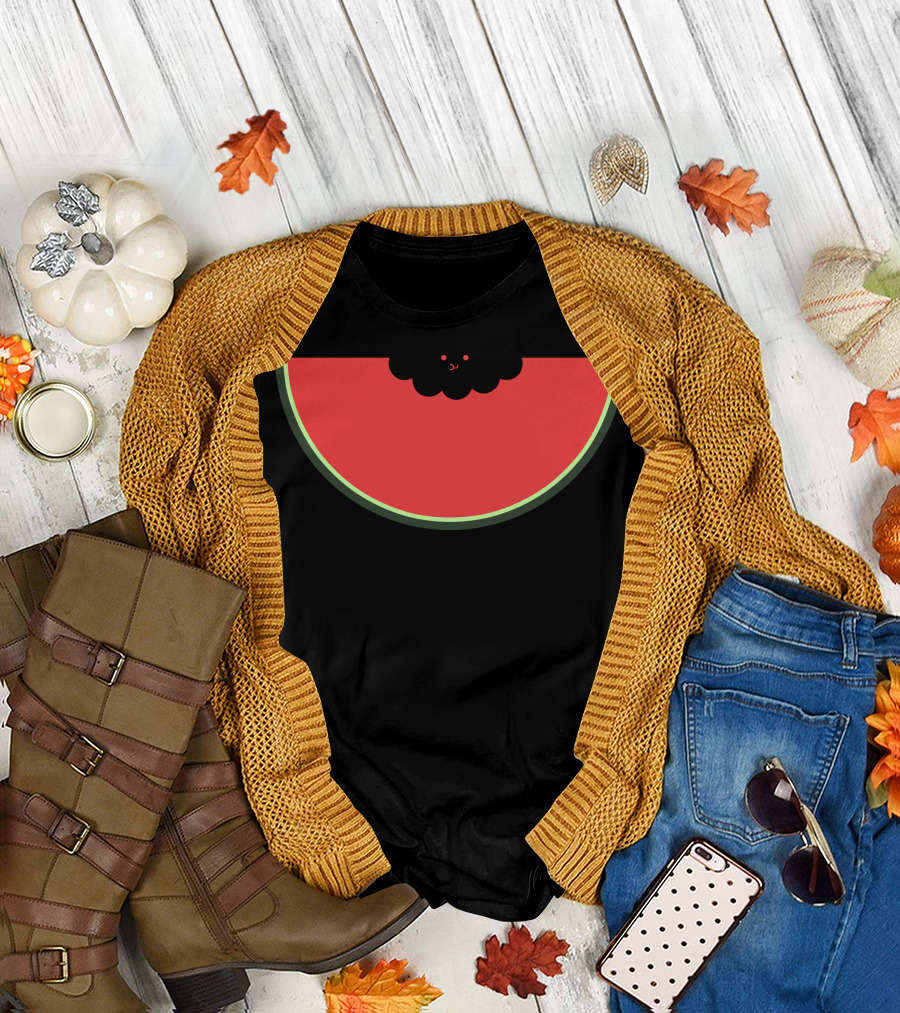 Happy Cloud Watermelon Slice Kawaii T-Shirt