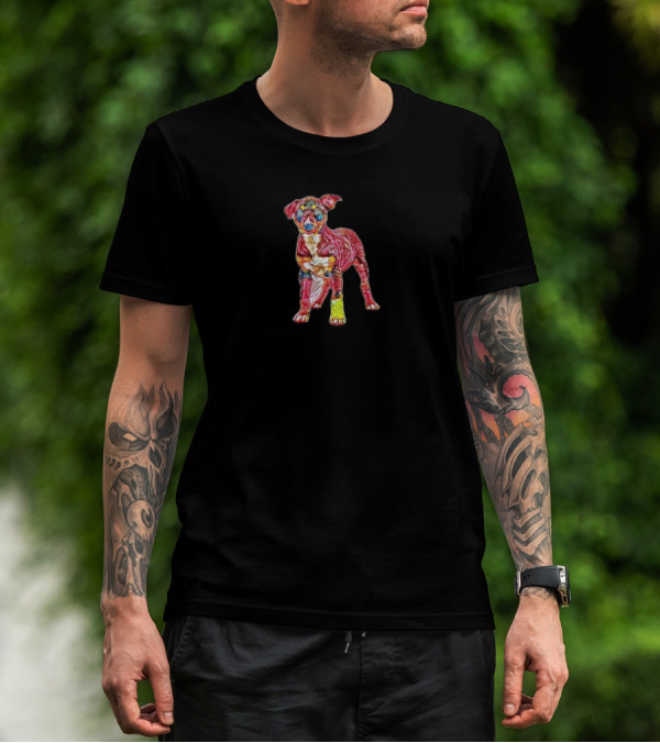A Cute Eight Week Old Puppy Colorful Abstract T-Shirt