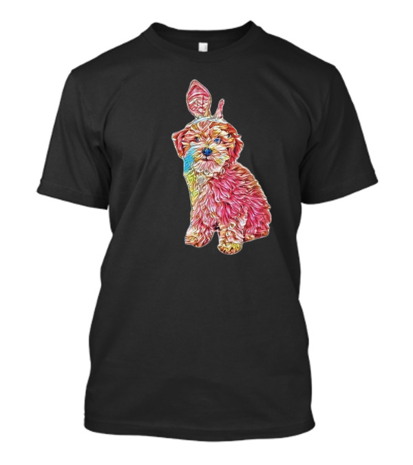 A Cute Little Havanese Puppy Psychedelic Colorful T-Shirt
