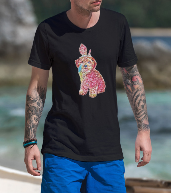 A Cute Little Havanese Puppy Psychedelic Colorful T-Shirt