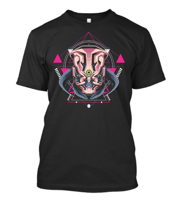 Alien Robot Geometric Fusion Symmetry T-Shirt