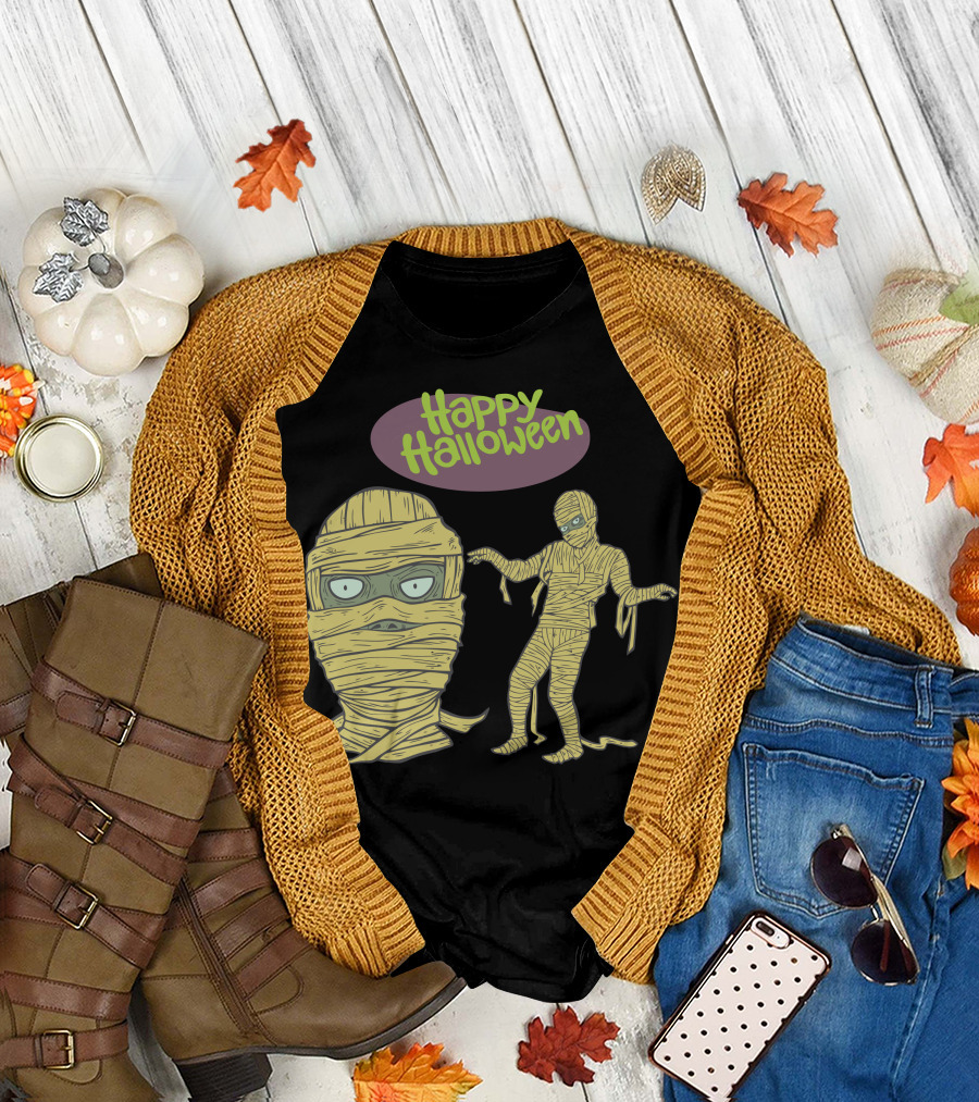 Happy Halloween Mummy Pack T-Shirt