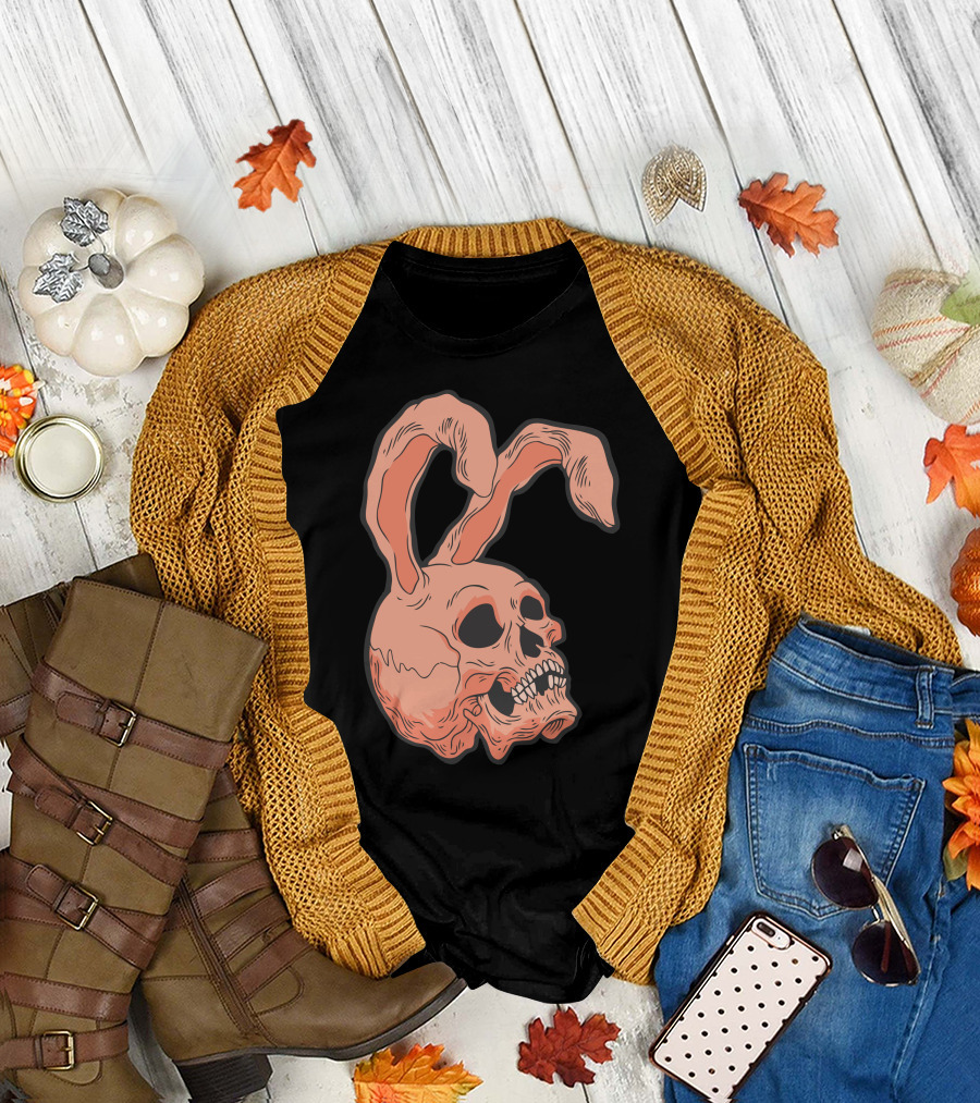 Rabbit Ear Skull T-Shirt
