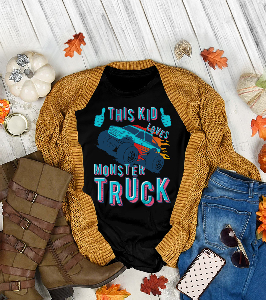 This Kid Loves Monster Truck Racing T-Shirt