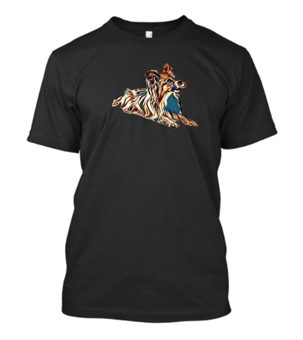 Cute Young Sable And White Papillon Dog T-Shirt