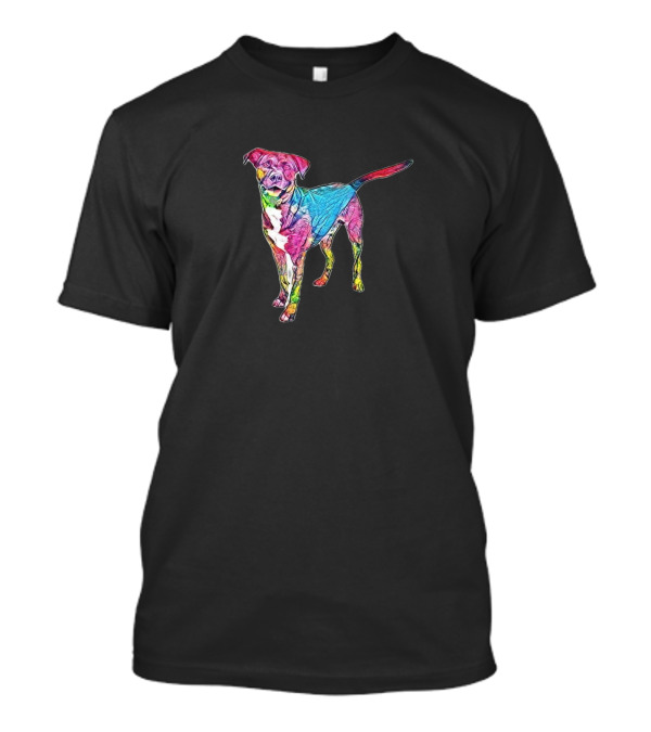 A Friendly And Happy Colorful Dog Mixed T-Shirt
