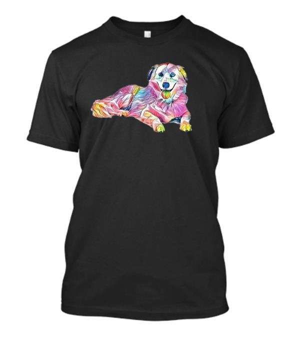 Colorful Happy Australian Shepherd T-Shirt