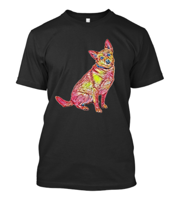 A Medium Size Young Chihuahua In Vibrant Colors T-Shirt