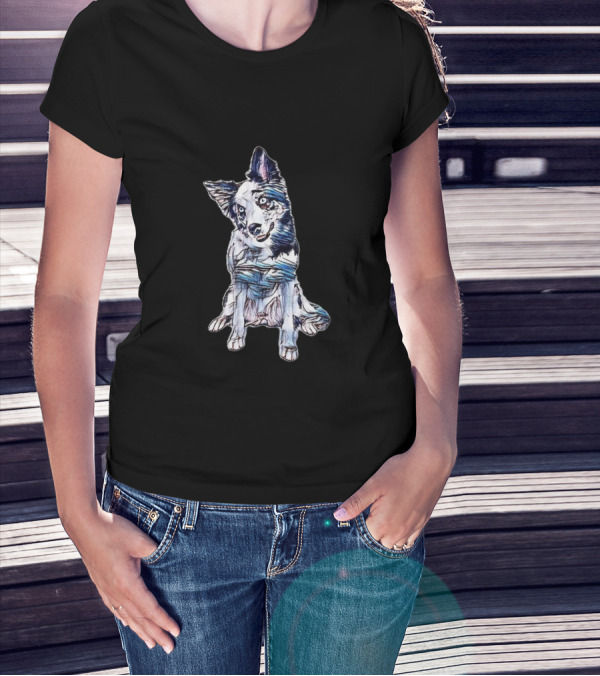 A Pretty Border Collie Dog Wian T-Shirt