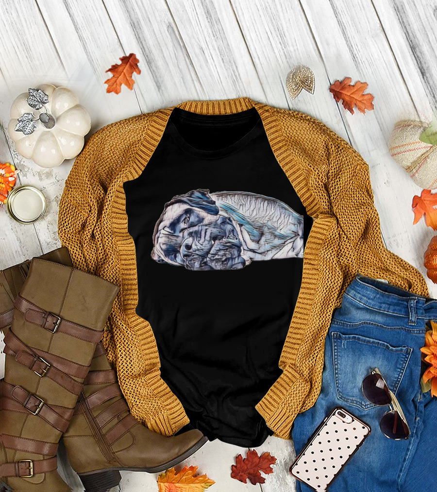 Closeup Photo Of An English Mastiff Resting Head Side View T-Shirt