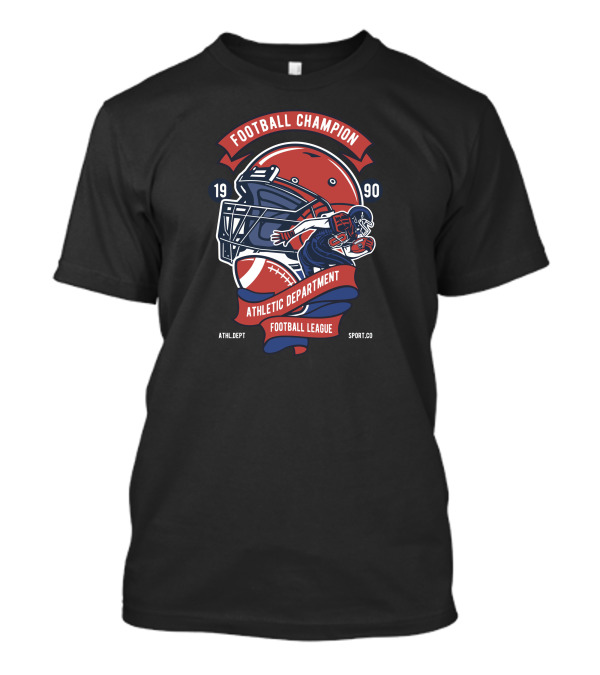 Football Champion Athletic Department Football League 1990 T-Shirt