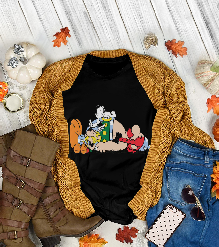 Gaulnuts Asterix and Obelix Relaxation Scene with Dog Idefix T-Shirt