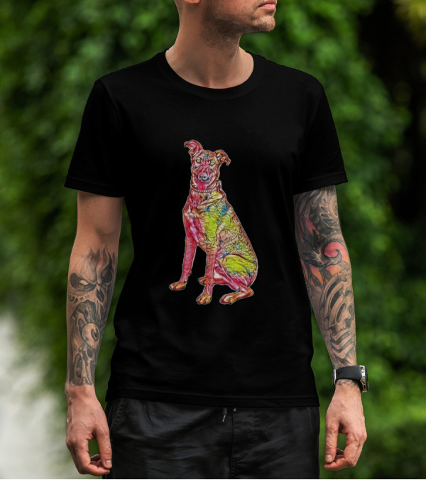 Colorful German Shepherd Mixed Breed T-Shirt