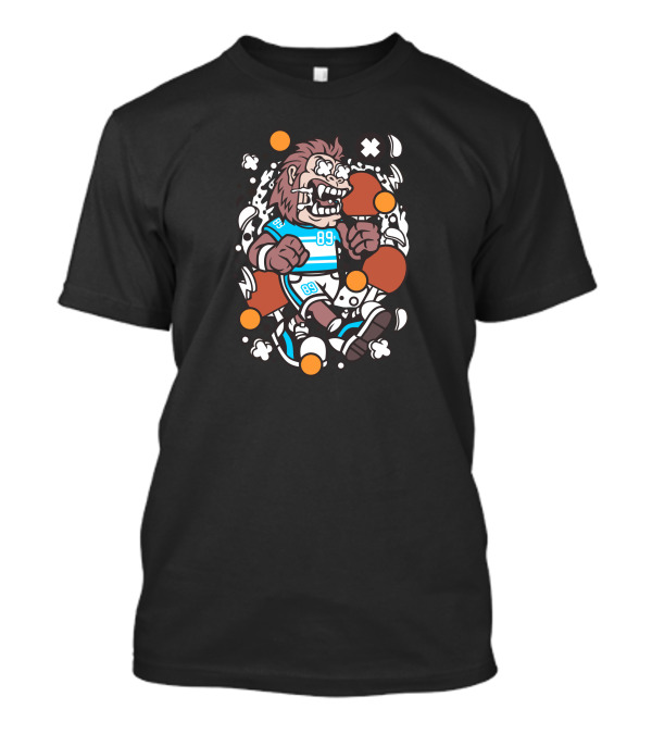 Gorilla Playing Ping Pong In Retro Cartoon Style With 89 Jersey T-Shirt