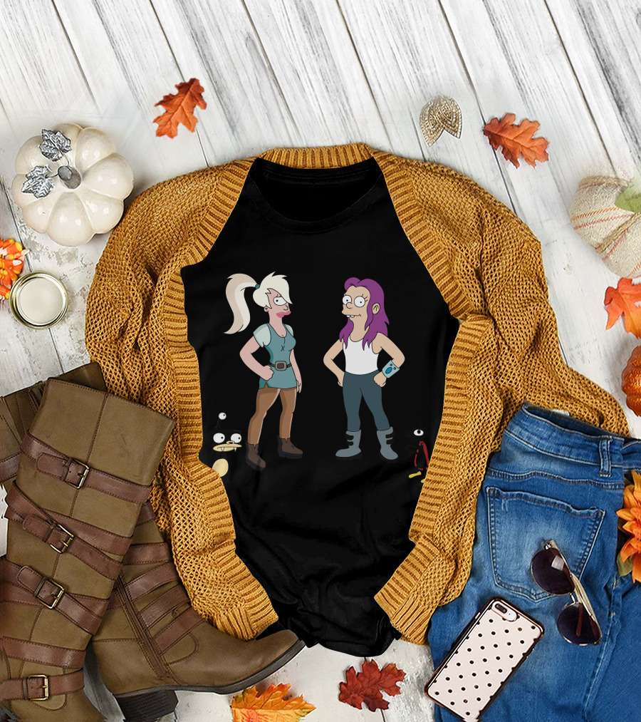 Lila Bean Characters Futurama Disenchantment Crossover T-Shirt