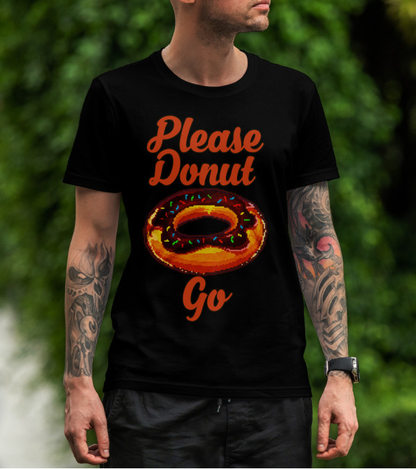 Please Donut Go Chocolate Sprinkles 8-Bit T-Shirt