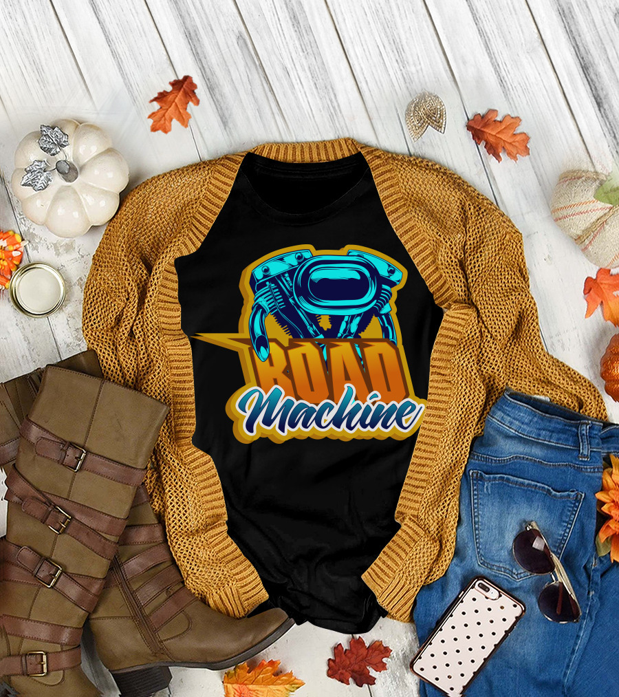 Road Machine Motorcycle Engine T-Shirt