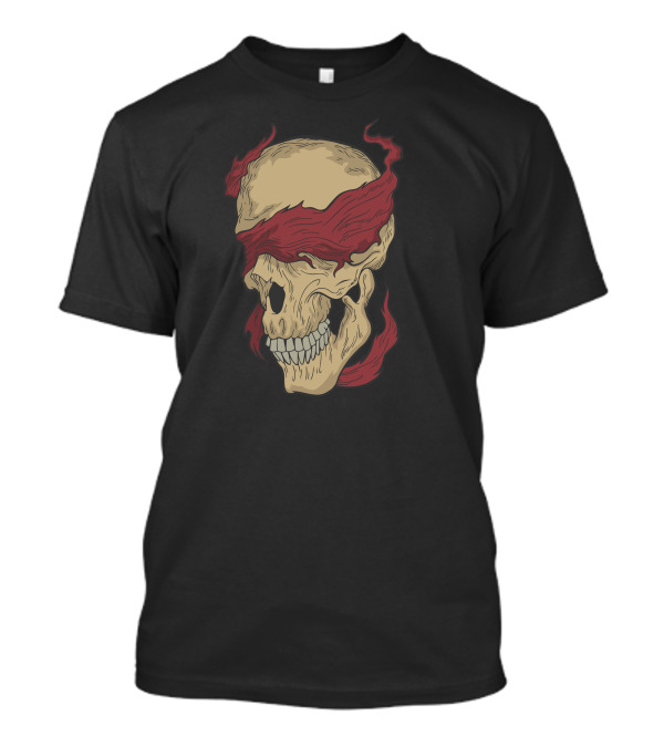 Skull Wrapped In Red Flames T-Shirt