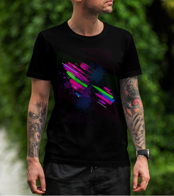 Unique Neon Grunge Vector T-Shirt