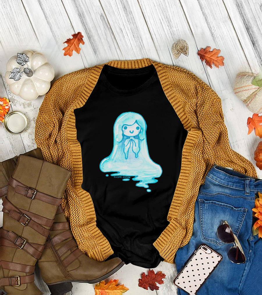Asrai Tayuki Parade Blue Ghostly Figure T-Shirt