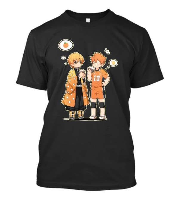 Agatsuma Zenitsu X Hinata Shoyo Dreaming Of Onigiri And Oranges T-Shirt