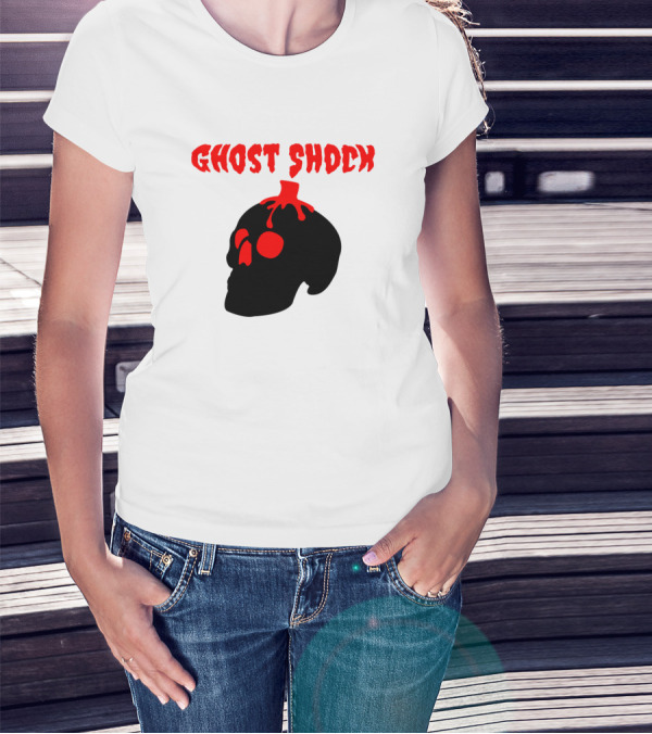 Ghost Shock Red Skull Splatter T-Shirt