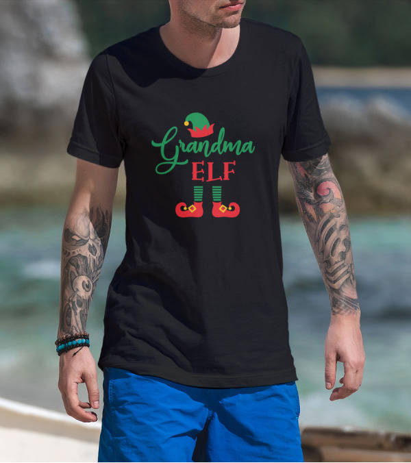 Grandma Elf Christmas Family Matching Group Holiday T-Shirt