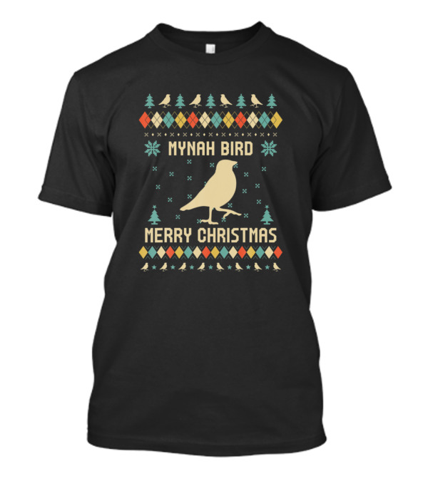 Mynah Bird Merry Christmas Ugly T-Shirt