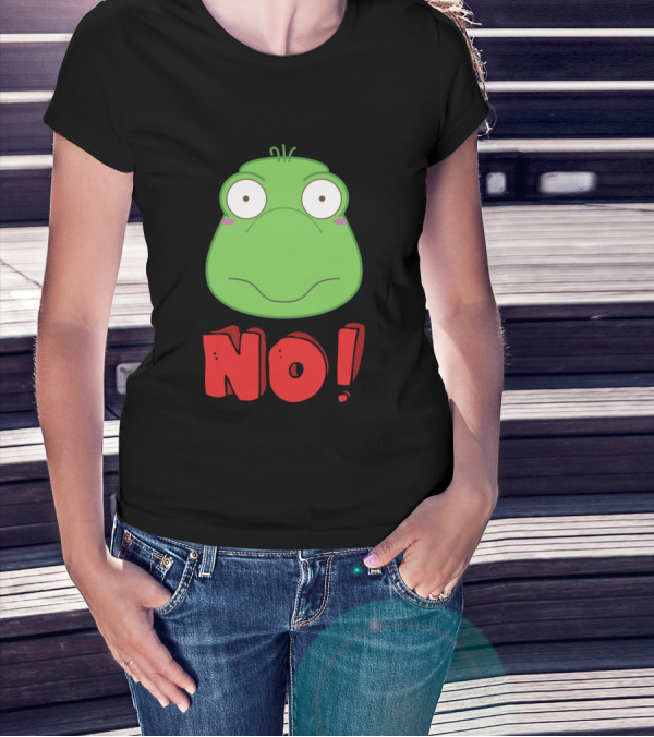 No Turtle Face Funny Expression With Bold Red No T-Shirt