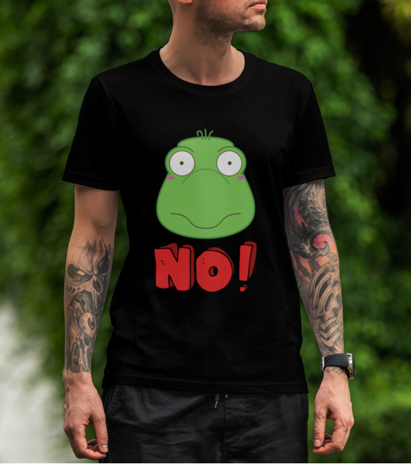 No Turtle Face Funny Expression With Bold Red No T-Shirt