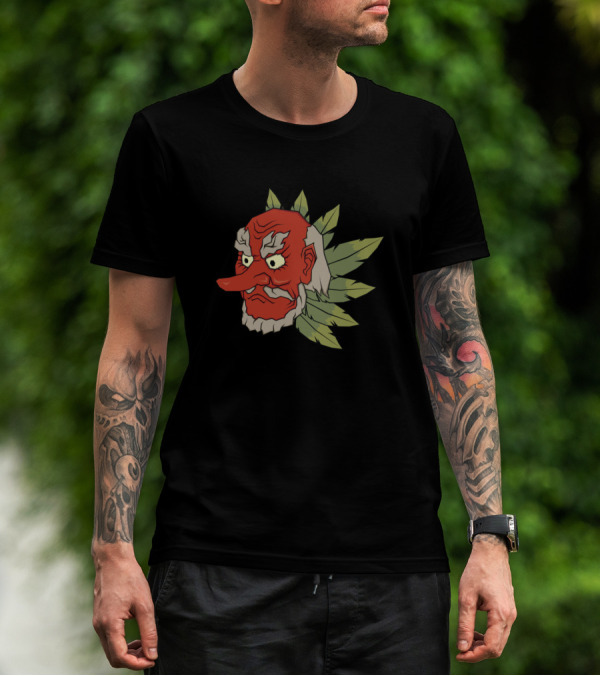 Tengu Yokai Mythical Japanese Creature Mask T-Shirt