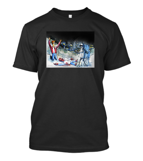 The Third Of May 3050 Futuristic Robot Confrontation T-Shirt