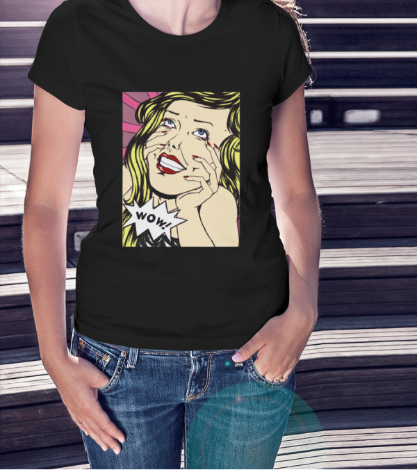 Wow Overwhelmed Comic Style Expression T-Shirt