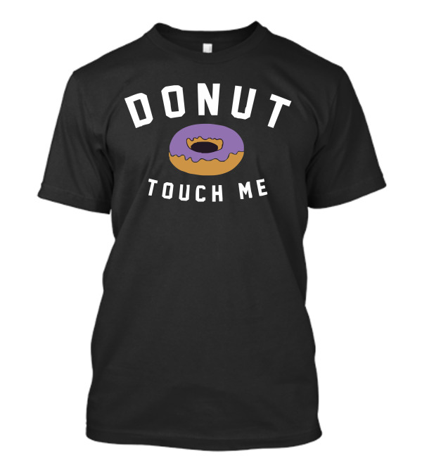 DONUT TOUCH ME Purple Frosted Donut T-Shirt