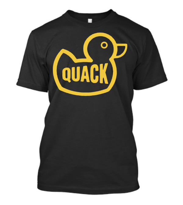 QUACK Yellow Duck Outline T-Shirt