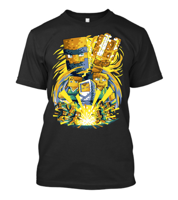 Follow The Friar Minecraft Pixel Art Explosion T-Shirt