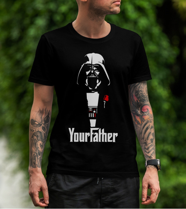 Your Father Funny Star Wars Godfather Parody Vader T-Shirt