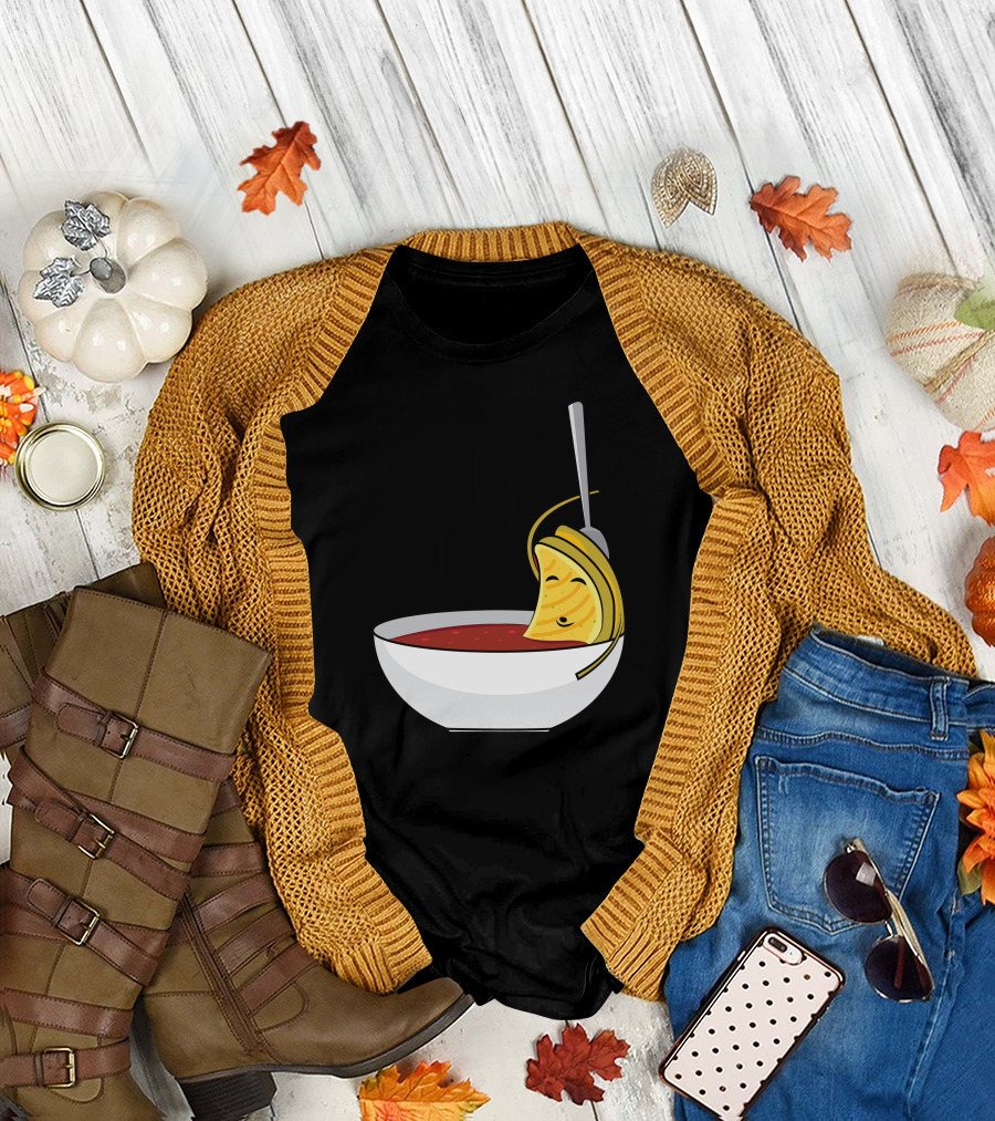 Grilled Cheese Bathing in Tomato Soup Bowl T-Shirt