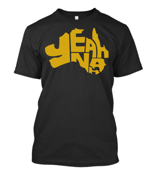 Yeah Nah In Australia Map Shape Aussie Slang T-Shirt