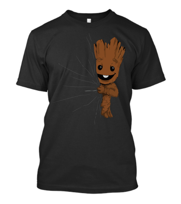 Hidden Groot Peeking Out T-Shirt