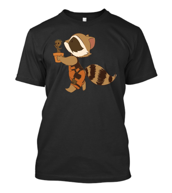 Let's Explore The Galaxy With Raccoon And Plant Companion T-Shirt
