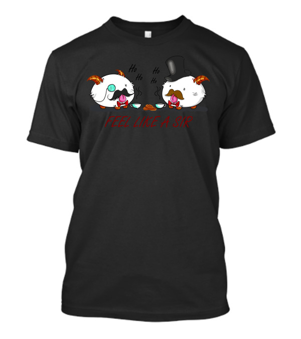 Ho Ho Ho Feel Like A Sir Monocle Top Hat Mustache T-Shirt