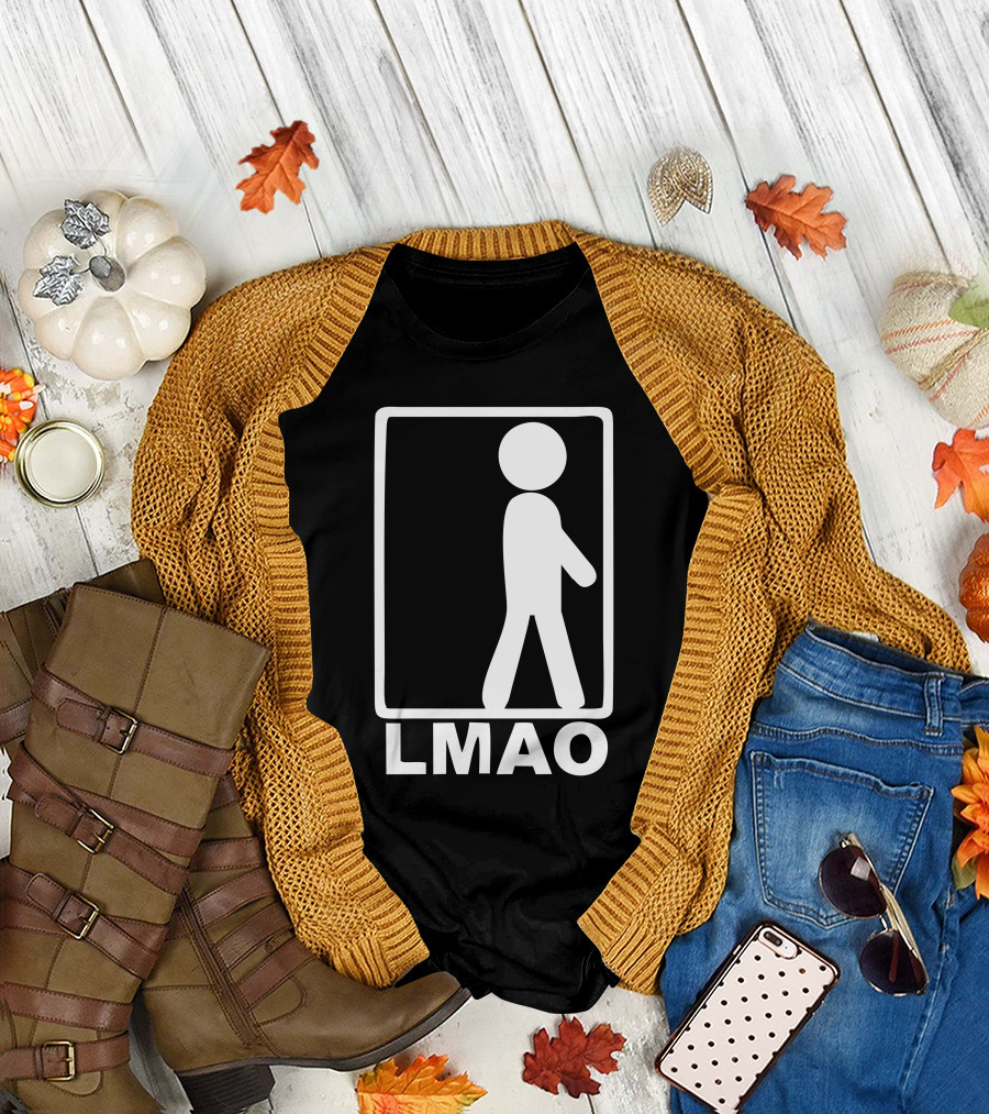 LMAO Stickman Symbol Walking Joke T-Shirt
