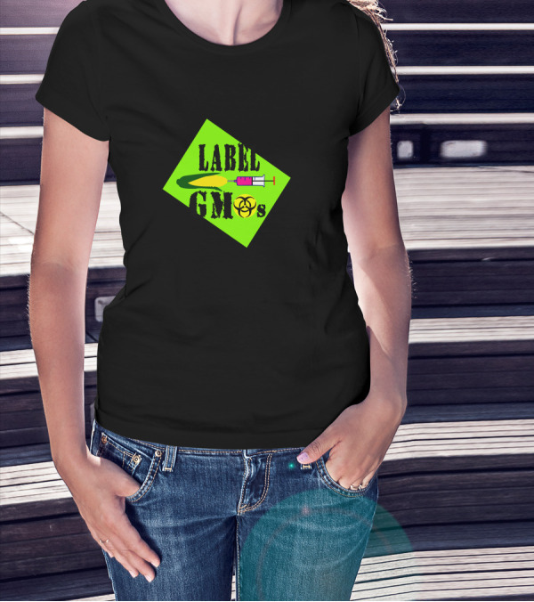 LABEL GMOs Corn Syringe Biohazard T-Shirt