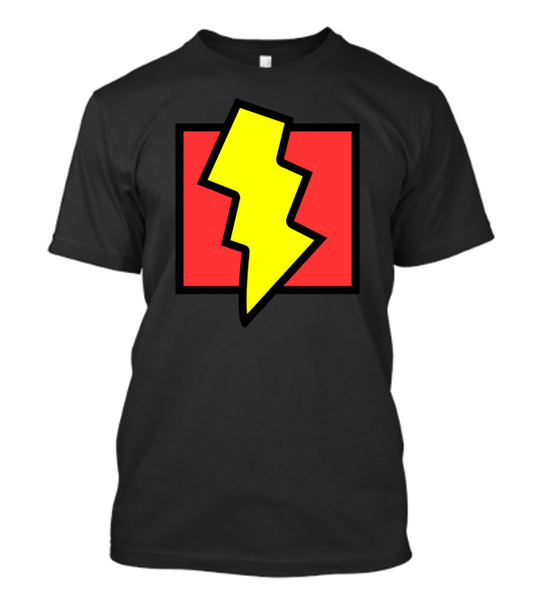 Red And Yellow Lightning Bolt Symbol T-Shirt